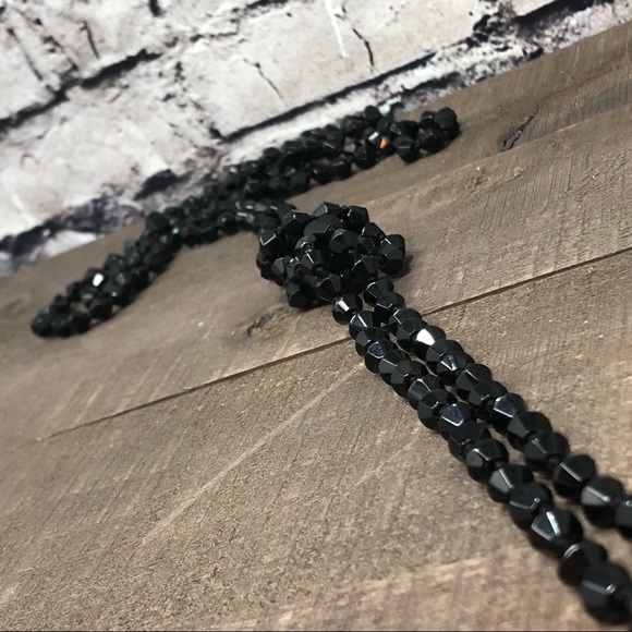 Hand-strung Beaded Multi-Wrap Flapper Necklace-new - Picture 4 of 4